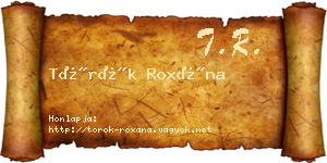 Török Roxána névjegykártya