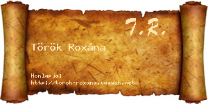 Török Roxána névjegykártya