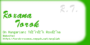 roxana torok business card